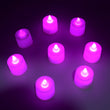 Pink Flameless LED Tealights, Smokeless Plastic Decorative Candles - Led Tea Light Candle For Home Decoration (Pack Of 8pc) ( Diya , Divo , Diva , Deepak , Jyoti)