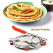 PURI PRESS MAKER - STAINLESS STEEL PURI MAKER PRESS MACHINE - ROTI CHAPATI PRESSER FOR HOME - PAPAD-KHAKHRA- PURI MAKER PRESS MACHINE WITH HANDLE, MANUAL PURI MAKER (MEDIUM)