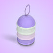 3 Layer Cute Portable Baby Food Milk Powder Storage Box Bottle Container Milk Powder Baby Food Container Bowl. (Purple)