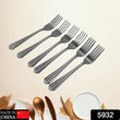 STEEL FORKS SET OF 6 - FORK SET FOR HOME AND KITCHEN FORK HIGH QUALITY PREMIUM FORK SET (6 PC SET )