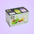 3 Layer Cute Portable Baby Food Milk Powder Storage Box Bottle Container Milk Powder Baby Food Container Bowl. (Purple)