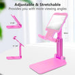 DESKTOP CELL PHONE STAND PHONE HOLDER WITH MIRROR FULL 3-WAY ADJUSTABLE PHONE STAND FOR DESK HEIGHT + ANGLES PERFECT AS DESK ORGANIZERS AND ACCESSORIES