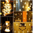 12  Wish Balls Window Curtain String Lights with 8 Flashing Modes Decoration for Home Decoration, Diwali & Wedding LED Christmas Light Indoor and Outdoor Light ,Festival Decoration (Plastic, Warm White)