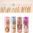 12 Colouring Pencils Kids Set, Pencils Sharpener, Mini Drawing Colored Pencils with Sharpener, Kawaii Manual Pencil Cutter, Coloring Pencil Accessory School Supplies for Kid Artists Writing Sketching