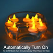 Set of 12 Flameless Floating Candles Battery Operated Tea Lights Tealight Candle - Decorative, Wedding.( Diya , Divo , Diva , Deepak , Jyoti ,)