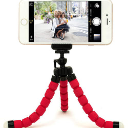 Portable Mini Octopus Tripod Stand with Phone Holder for Live Selfie, Mobile Phone Portable and Adjustable Stent