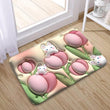 Stone Bath Mat Non Slip Anti Mould 3D Absorbent Bath Mats for Bathroom Stone Bath Mat Quick Dry Shower Mat (60X39CM)