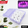 Pink Flameless LED Tealights, Smokeless Plastic Decorative Candles - Led Tea Light Candle For Home Decoration (Pack Of 12pc) ( Diya , Divo , Diva , Deepak , Jyoti)