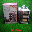 Spice jar Set - Food Grade Plastic 12pcs Spice jar (Brown Box)