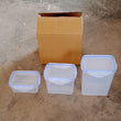 Kitchen Storage Container Set with Food Grade Plastic and Air Seal Lock Lid for Storage of Grocery, Spices, Dry fruits Use For Home, Office, Restaurant, Canteens (3 Piece Set)