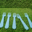 Reusable Premium Heavy Weight Plastic Forks, Party Supplies, One Size, plastic 5pc Serving Fork Set for kitchen, Travel, Home (5pc)