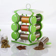 Spice jar Set - Food Grade Plastic 12pcs Spice jar (Brown Box)