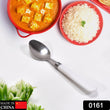 0161 STAINLESS STEEL SPOON WITH PLASTIC COMFORTABLE GRIP DINING SPOON DeoDap