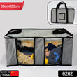 6262 Storage bag with Zipper and Space Saver Comforter bag, Pillow, Quilt, Bedding, Clothes, Blanket Storage Organizer Bag with Large Clear Window and Carry Handles for Closet. DeoDap