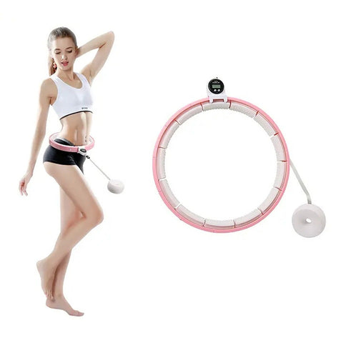 8021 Fitness Adjustable Detachable Fitness Hula Hoop Ring Smart Round Count & Weight Loss Gym Equipment Exercise Smart Hula Hoops