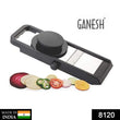 8120 Ganesh Adjustable Plastic Slicer, 1-Piece, Black/Silver DeoDap