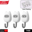 7468 Wall Hooks Home Decoration Hooks For All Types Wall Use Hook With Adhesive Sticker DeoDap