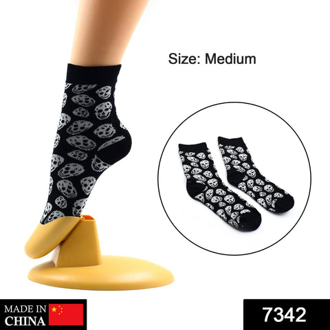 7342 Cotton Fancy Ladies Socks (1 Pair) DeoDap