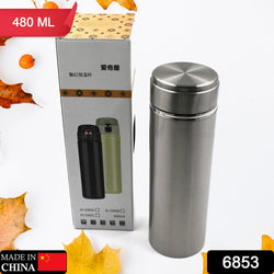 6853 Steel Premium Drinking Cup Water Bottle 480ML Bottle For | Leak Proof | Office Bottle | Gym Bottle | Home | Kitchen | Travel Bottle