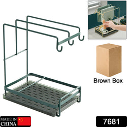 7681 Steel Kitchen Sink Rack Shelf Drain Basket Rack Organizer for Kitchen & Multiuse DeoDap