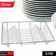 5140 High Grade Dish Drainer Basket/Plate Sink Stand/Plate Drying Rack/Dish Rack for Kitchen Stainless Steel 48cm DeoDap