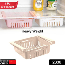 2336 Expandable Adjustable Multipurpose Fridge Storage Basket ( 1 pcs ) DeoDap