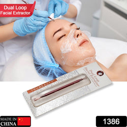 1386 Blackhead Remover Comedone Extractor Tool - Dual Loop Whitehead Blemish Acne Removal - Skin, Facial, Pimple DeoDap