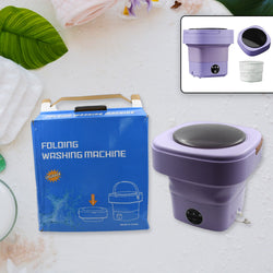 1335a Mini Washing Machine Foldable Mini Washer with Drain Basket Portable Washing Machine Foldable for Laundry Travel Camping RV Baby Clothes