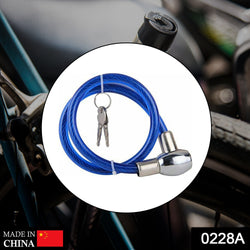 0228A Multipurpose Cable Lock for Bike, Luggage, Steel Keylock, Anti-Theft DeoDap