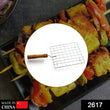 2617 Square Stainless Steel Barbecue Grill with Wooden Handle DeoDap