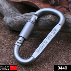 0440 Camping Equipment Aluminum Carabiner Hunting Survival Kit Lock Mountain Travel Accessories ( 1 pc ) DeoDap