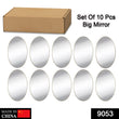 9053 10PC BIG OVAL ADHESIVE-BATHROOM-MIRROR-WALL DeoDap