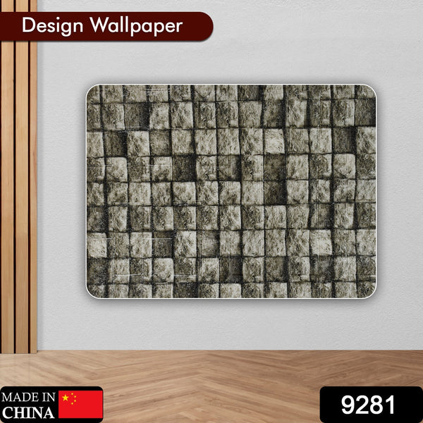 9281 Stone Design Wallpaper 3D Foam Wallpaper Sticker Panels I Ceiling Wallpaper For Living Room Bedroom I Furniture, Door I Foam Tiles (Square Design) DeoDap