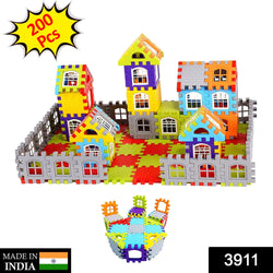 3911 200 Pc House Blocks Toy used in all kinds of household and official places specially for kids and children for their playing and enjoying purposes. DeoDap