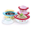 5230 Casserole Set of 3 Premium Casserole Big Size Microwave Safe 3 Pcs Set Floral Print Serve Casserole Set- 800ML,1500 ML and 2500ML DeoDap