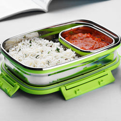 8131 stainless Steel Lunch Pack for Office & School Use DeoDap