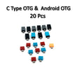 0261 OTG Type C & USB to Micro USB Adapter for Android Mobile Smart Phones & Tablets With Zip Pouch (Pack of 20) DeoDap