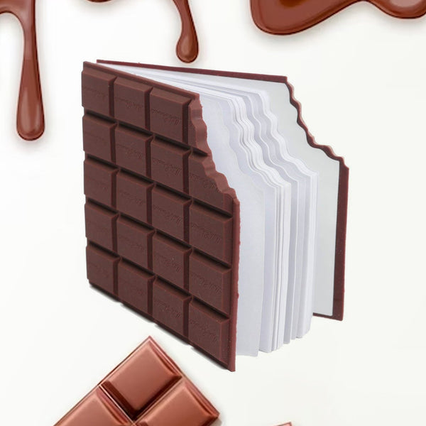 4528 Small Chocolate Scented Diary Memo Notebook in Rectangular Chocolate Bite Shape with Original Chocolate Smell Personal Pocket Diary with Plain Pages for Kids