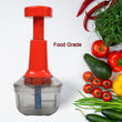 5351 Manual Food Push Chopper And Hand Push Vegetable Chopper, Cutting Chopper For Kitchen With 3 Stainless Steel Blade ( B Grade Chopper ) DeoDap