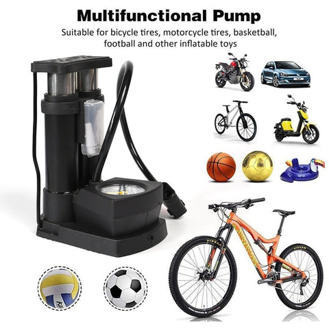 0533 Portable Mini Bike Pump/Cycle Pump Foot Activated with Gauge Floor Bicycle Pump & Cycle Pump DeoDap