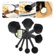 106 Plastic Measuring Cups and Spoons (8 Pcs, Black) buyosoothmart.in