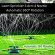 7482  360 Degree 3 Arm Sprinkler for Watering Garden and Lawn Irrigation Yard Water Sprayer DeoDap