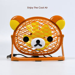 7714TEDDY BEAR PORTABLE FAN ADJUSTABLE USB FAN SUITABLE FOR HOME , OFFICE , CAR, & MULTI USE FAN DeoDap