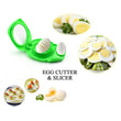 2697 2 in 1 Egg Opener Cutter used in all kinds of household and official places specially, for cutting and slicing of eggs etc. DeoDap