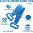 1302A Silicone Body Back Scrubber Double Side Bathing Brush for Skin Deep Cleaning, Scrubber Belt DeoDap