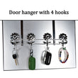 9096 Stainless Steel 4 Pin Wall/Door Mounted Cloth/key Holder Hook Rail, Key Holder. DeoDap