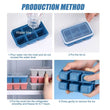 4750 6 cavity Silicone Ice Tray used in all kinds of places like household kitchens for making ice from water and various things and all. DeoDap