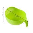 2068 Plastic Rice Bowl/Food Strainer Thick Drain Basket with Handle for Rice, Vegetable & Fruit (set of 3pcs) DeoDap