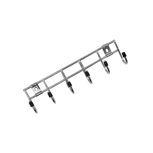 1736 Multipurpose Stainless Steal Hanger Strip Hooks (6 Pin) DeoDap