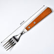 2989 1pc Stainless steel fork with wooden handle. DeoDap